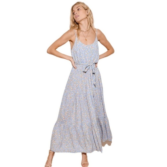 Lulu’s | Sunny Bliss‎ Floral Tiered Maxi Dress Size XL NWT - Picture 1 of 11